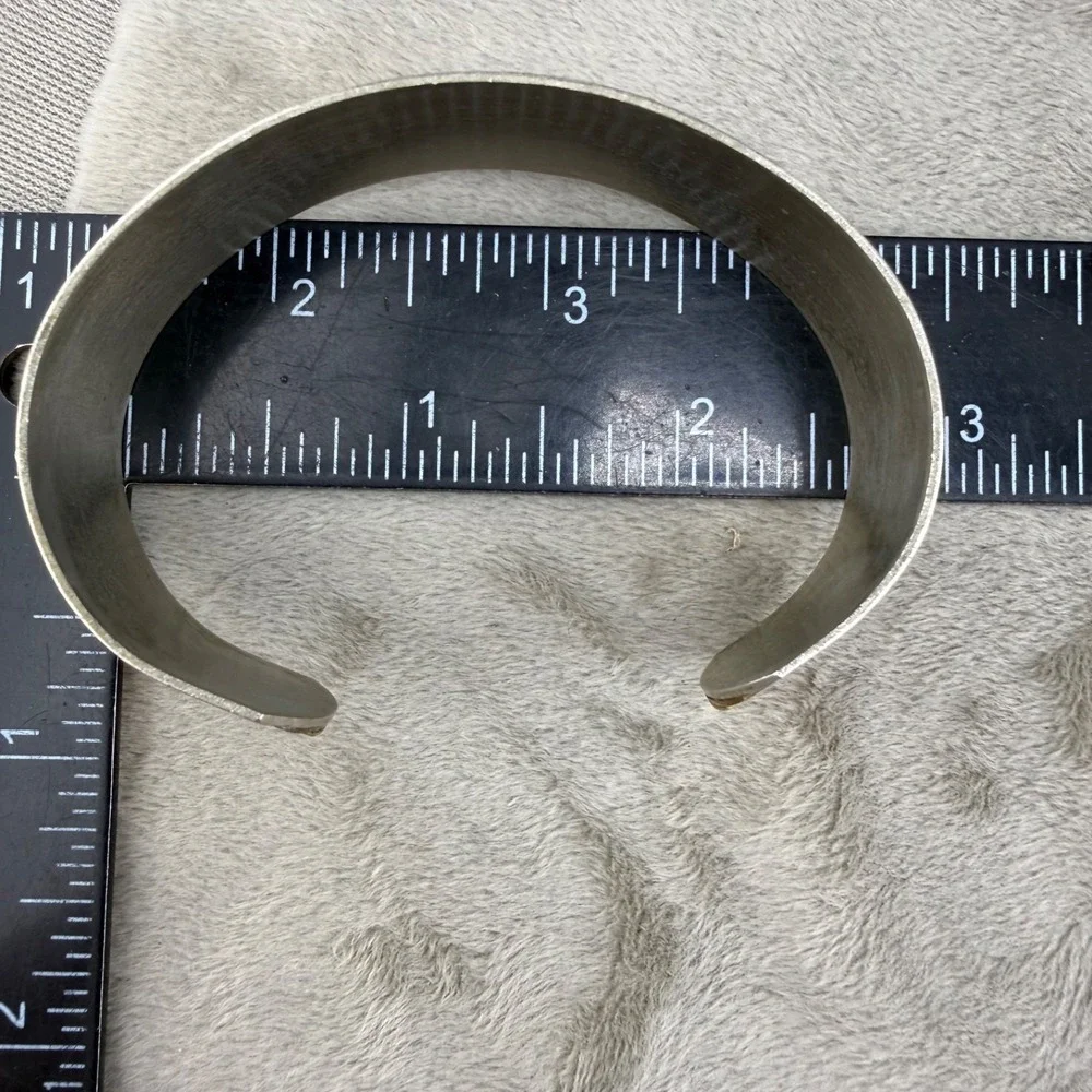 Vintage Cuff Bracelet Multi Tone Metals 7
